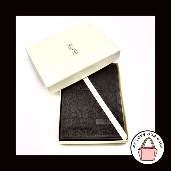 Coach Accessories - NEW VINTAGE COACH 1997 Black Glovetanned Leather Travel Atlas World & USA 4523